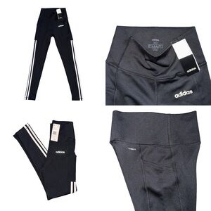 Adidas Climalite High-Rise 3-Stripe Leggings NWT
